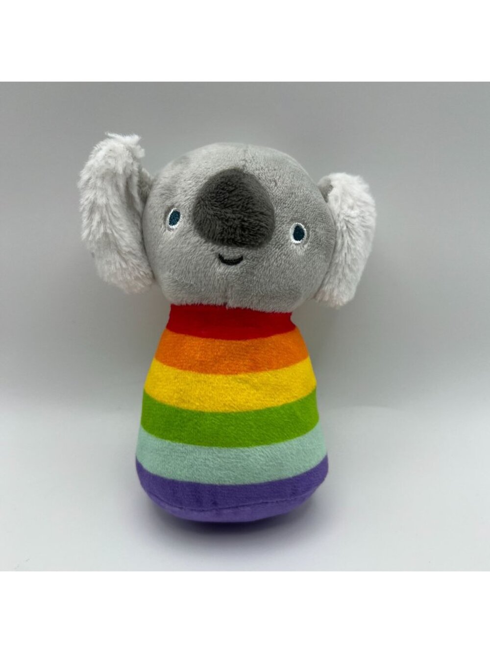 Eric Carle Koala Plush Rattle Toy With Rainbow Stripes - Soft & Cuddly Baby Sens